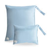 Picture of mushie Water Resistant Wet Bags | Large & Small Reusable Storage Bag for Baby Items and Travel | Zippered Pockets with Handle | Machine Washable, Set of 2 (Tradewinds)