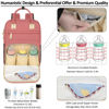 Picture of Baby Diaper Bag Backpack Tote for Women Large Capacity with Insulated Pockets Multifunctional Waterproof Diaper Bags For Baby Girl Boy Mama Maternity Travel Bag Pink