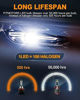 Picture of FITMOTORS H11/H8/H9 LED Bulbs,80W 16000 Lumens Bright,6500K Cool White LED Fog Light Halogen Replacement IP68 Waterproof, Pack of 2