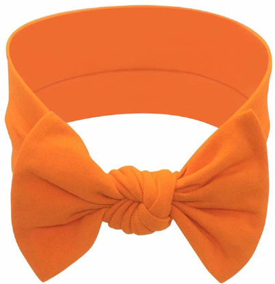 Picture of BABYGIZ Baby Girl Headbands-Infant,Toddler Cotton Handmade Hairbands with Bows Child Hair Accessories (Orange)
