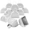 Picture of Metal Cowbells - White 3 Inch Cow Bells Noise Makers, Loud Call Bell with Handles for Sporting Events, Cheering, Team Spirit, Noisemakers, Weddings, (Pack of 12)