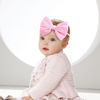Picture of YanJie Newborn Velvet Nylon Soft Elastics Bows Hairbands and Hair Accessories for Infants, Toddlers, Child (Black White Pink)