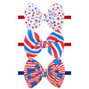 Picture of YanJie 4th of July Patriotic Headbands - Red, White & Blue Bows for Newborns, Baby Girls & Toddlers