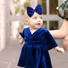 Picture of YanJie Velvet Baby Girl Bows Nylon Headbands Soft Newborn Bows Handmade Baby Headbands Hairbands Hair Accessories for Infants Toddlers Child