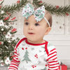 Picture of YanJie Christmas Baby Headbands Newborns Bows Red Green Printed Snowflake Baby Bows Nylon Headband Toddler Infant Hairbands Cheer Bow Christmas Gift