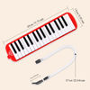 Picture of EastRock 32 Key Melodica Instrument Keyboard Soprano Piano Style with Mouthpiece Tube Sets and Carrying Bag for Beginners Adults Gift Red