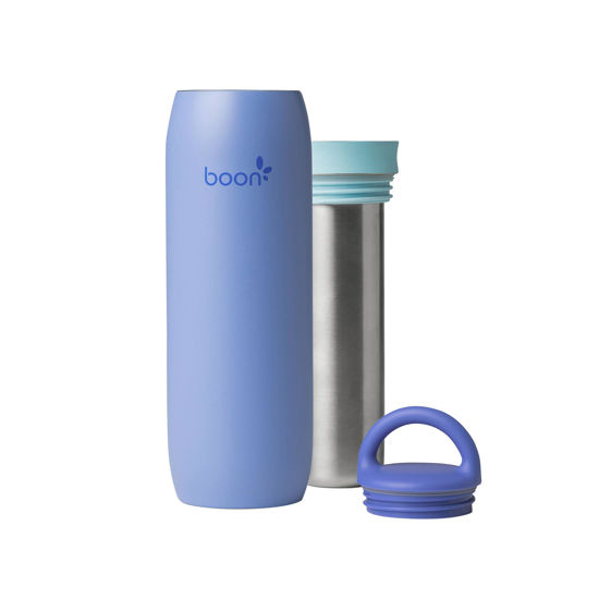 Picture of Boon Frosh Portable Breast Milk Chiller - Stainless Steel Breast Milk Cooler - Stainless Steel Portable Milk Storage Container - Blue - Keeps Breast Milk Cold for up to 17 Hours*
