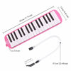 Picture of EastRock 32 Key Melodica Instrument Keyboard Soprano Piano Style with Mouthpiece Tube Sets and Carrying Bag for Kids Beginners Adults Gift Pink
