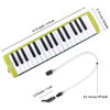 Picture of EASTROCK 32 Key Melodica Instrument Air Piano Keyboard Soprano Melodica with 2 Mouthpieces Tube Sets Carrying Bag for Beginners Adults Gift Green
