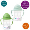 Picture of b.box Sippy Cup with Weighted Straw (2-pack). Drink from any Angle, Leak Proof, Spill Proof, Easy Grip. BPA Free, Dishwasher Safe. For Babies 6m+ to Toddlers (pistachio + apple, 8oz)