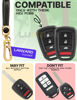 Picture of for Honda Civic Key Fob Cover and Leather Keychain - Full Cover Key Case for Honda Accord, CR-V SE, CRV LX, HR-V - 2014-2022 TPU Keyfob Cover Compatible with MLBHLIK6-1T - Black and Gold