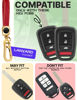 Picture of for Honda Civic Key Fob Cover and Leather Keychain - Full Cover Key Case for Honda Accord, CR-V SE, CRV LX, HR-V - 2014-2022 TPU Keyfob Cover Compatible with MLBHLIK6-1T - Red and Gold