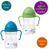 Picture of b.box Sippy Cup with Weighted Straw (2-pack). Drink from any Angle, Leak Proof, Spill Proof, Easy Grip. BPA Free, Dishwasher Safe. For Babies 6m+ to Toddlers (cobalt + apple, 8oz)