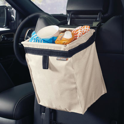 Picture of High Road TrashStash Hanging Car Garbage Bag with Push-Close Lid and Waterproof Bin for Cars, SUVs and Trucks - Holds 3 Gallons of Car Trash