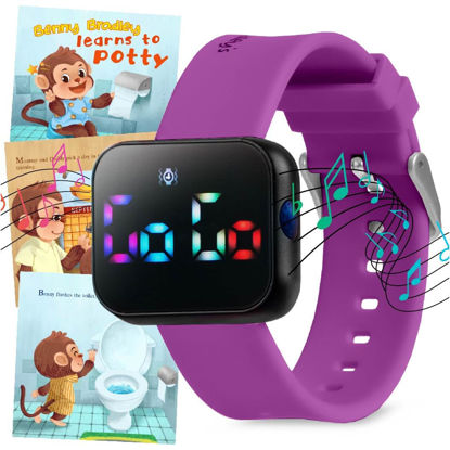Picture of Potty Training Watch for Kids V2 - A Water Resistant Potty Reminder Device for Boys & Girls to Train Your Toddler with Fun/Musical & Vibration Interval Reminder with Potty Training eBook (Purple)