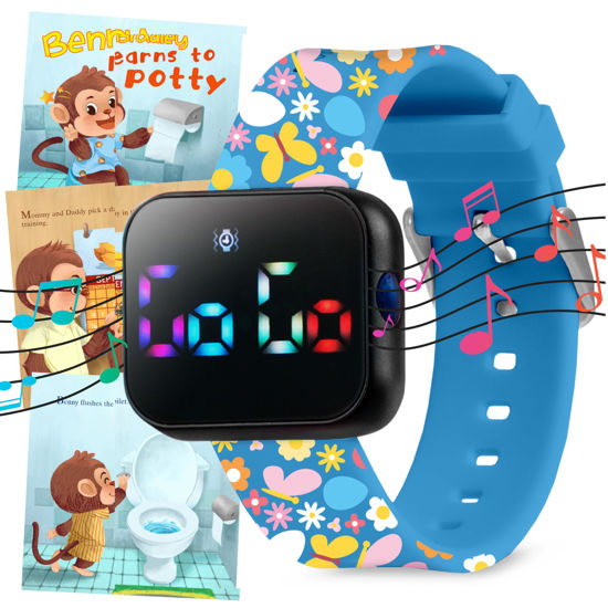 Picture of Potty Training Watch for Kids V2 - A Water Resistant Potty Reminder Device for Boys & Girls to Train Your Toddler with Fun/Musical & Vibration Interval Reminder with Potty Training eBook (Butterfly)
