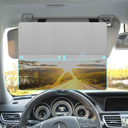 Picture of NAZZO Polarized Car Sun Visor Extension, Upgraded Magnetic Sun Sunshade for Car with PC Lens, Anti-Glare Car Visor Sun Blocker for Safe Driving, UV-Filtering/Protection
