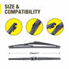 Picture of 3 Wipers 26"/16"/11" Replacement For Hyundai Kona 2023-2018 Accent 2017-2012, Kia Rio 2017-2012 Wiper Blades, 26 Inch+16 Inch Windshield Wiper Blades with 11 Inch Rear Wiper Blade
