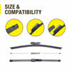 Picture of 3 Wipers 25"/22"/15" Replacement For VW Volkswagen Tiguan 2022 2021 2020 2019 2018, 25 Inch+22 Inch Windshield Wiper Blades with 15 Inch Rear Wiper Blade