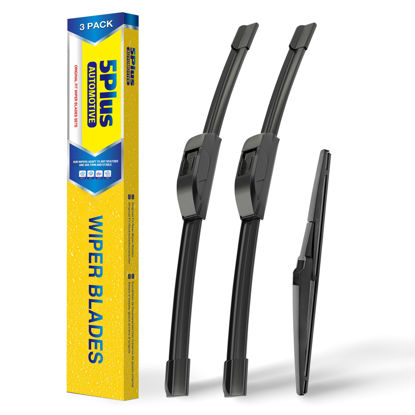 Picture of 3 Wipers 22"/21"/12" Replacement For Dodge Durango 2020-2011, Jeep Grand Cherokee 2013-2011, 22 Inch+21 Inch Windshield Wiper Blades with 12 Inch Rear Wiper Blade