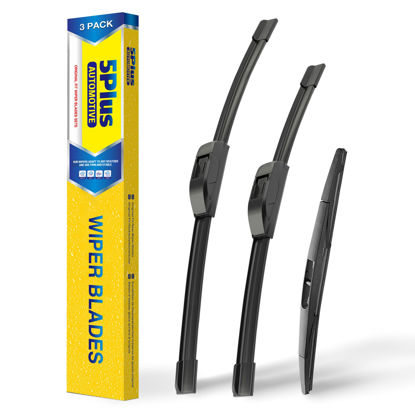 Picture of 3 Wipers 26"/21"/12" Replacement For Acura MDX 2013 2012 2011 2010 2009 2008 2007, 26 Inch+21 Inch Windshield Wiper Blades with 12 Inch Rear Wiper Blade
