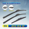Picture of 5 PLUS Windshield Wipers Replacement For 2016-2022 Honda HRV HR-V Windshield Wipers, Original Equipment Automotive Replacement Windshield Wiper Blades 26"+18"+10"(3 Wipers)