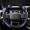 Picture of West Llama Customized Auto Car Steering Wheel Cover for Ford F-150, F-250, F-350, Expedition (Black+Purple)