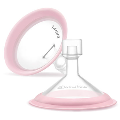 Picture of 14mm Maymom MyFit Shields, Pano Series; Compatible with Medela Breast Pump- PersonalFit, Freestyle, Harmony, Maxi, Freestyle Flex Connector; Connect to Maymom Widemouth/Narrow Connector, 2pcs