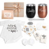 Picture of New Mom Gifts for Women, Top Pregnancy Gifts for New Parents Gender Reveal Gifts with Mom and Dad Tumbler Set for First Time Moms, Expecting Parents to Be, Gender Reveal, Baby Shower…