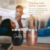 Picture of New Mom Gifts for Women, Top Pregnancy Gifts for New Parents Gender Reveal Gifts with Mom and Dad Tumbler Set for First Time Moms, Expecting Parents to Be, Gender Reveal, Baby Shower…