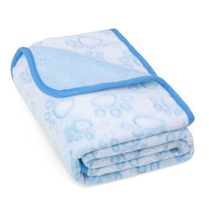 Picture of Stuffed Dog Blanket, Blue Premium Soft Throw Flannel Fleece Blanket for Medium Small Dogs, Pet Puppy Blankets for Kitten Cat, Christmas Pet Gift for Bed Cover, Couch, Crate(24x32 inch (Pack of 1))