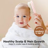 Picture of Baby Hair Brush - Baby Brush with Soft Goat Bristles, Cradle Cap Brush, Perfect Scalp Grooming Product for Infant, Toddler, Kids, Newborns, Baby Girls, Boys (Blush, Oval)