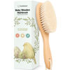 Picture of Baby Hair Brush - Baby Brush with Soft Goat Bristles, Cradle Cap Brush, Perfect Scalp Grooming Product for Infant, Toddler, Kids, Newborns, Baby Girls, Boys (Walnut, Oval)