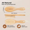 Picture of Baby Hair Brush - Baby Brush with Soft Goat Bristles, Cradle Cap Brush, Perfect Scalp Grooming Product for Infant, Toddler, Kids, Newborns, Baby Girls, Boys (Walnut, Oval)