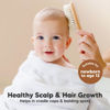 Picture of Baby Hair Brush - Baby Brush with Soft Goat Bristles, Cradle Cap Brush, Perfect Scalp Grooming Product for Infant, Toddler, Kids, Newborns, Baby Girls, Boys (Walnut, Oval)
