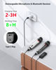Picture of Bietrun Rechargeable Wireless Microphone,Dual Metal Cordless Handheld Dynamic Wireless Mics with Bluetooth, UHF 240FT Range for 1/4'',1/8''Output,PA System,Dj,Mixer,Church(White＆Black)