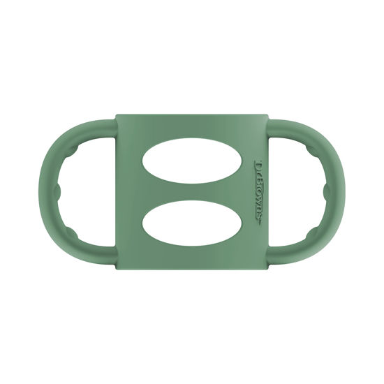 Picture of Dr. Brown's Milestones 100% Silicone Baby Bottle Handles, Narrow, Removable Easy-Grip Transitional Sippy Cup Handles, Green, 4m+, 1 Pack