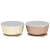 Picture of WeeSprout Suction Bowls for Baby & Toddlers (Set of 2) - 100% Silicone w/Plastic Lid - Leak Proof Feeding Supplies - Dishwasher & Microwave Safe Infant Dinnerware w/Extra Strong Base