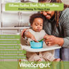 Picture of WeeSprout Suction Bowls for Baby & Toddlers (Set of 2) - 100% Silicone w/Plastic Lid - Leak Proof Feeding Supplies - Dishwasher & Microwave Safe Infant Dinnerware w/Extra Strong Base