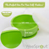Picture of WeeSprout Suction Bowls for Baby & Toddlers (Set of 2) - 100% Silicone w/Plastic Lid - Leak Proof Feeding Supplies - Dishwasher & Microwave Safe Infant Dinnerware w/Extra Strong Base