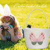 Picture of Easter Basket, Easter Baskets for Kids, Baby Easter Basket with Handle, Empty Bunny Egg Basket, Easter Baskets for Boys, Girls, Toddler, Babies, Infant Easter gifts basket Personalized