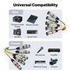 Picture of EBXYA 6 Ft XLR Snake Cables 6 Colored, 6-Channel Microphone Patch Cable XLR Male to Female, Recording Snake for Live, Recording, Studios 2 Pack