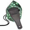 Picture of BestSounds Skull Guitar Strap & Genuine Leather Ends Guitar Shoulder Strap,Suitable For Bass, Electric & Acoustic Guitars (Skull Green)
