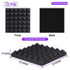 Picture of TroyStudio Thick Acoustic Foam Panels, 12 X 12 X 2 Inches 12 Pcs Pyramid Sound Absorbing Foam, Dense Soundproof Padding Tile, Recording Studio Foam Absorber, Decorative 3D Wall Ceiling Panel