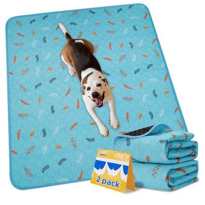 Picture of Sunheir Washable Pee Pads for Dogs Extra Large 36" x 72" 2-Pack, Reusable Puppy Pads Pet Training Pads, Waterproof Dog Pee Pads for Crate, Whelping Pad, Non-Slip Protects Against Urine Leakage