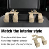Picture of LivTee Upgraded Superior Leather Car Seat Back Headrest Hook, 2 in 1 Auto Seat Hook Hangers Holder Organization Interior Accessories for Purses Coats Umbrellas Grocery Bags Handbag (Beige)