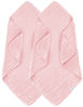 Picture of SWEET DOLPHIN Muslin Baby Bath Towels Blanket - 2 Pack 100% Cotton Towel for Babies, Infants, Toddlers - 40x40Inch - Highly Absorbent, Pink