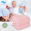 Picture of SWEET DOLPHIN Muslin Baby Bath Towels Blanket - 2 Pack 100% Cotton Towel for Babies, Infants, Toddlers - 40x40Inch - Highly Absorbent, Pink