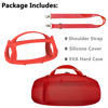 Picture of JCHPINE Silicone Cover and Travel Case for JBL Charge 4 / Charge 5 Portable Bluetooth Speaker, Accessories Case for JBL Charge 5 / Charge 4 Speaker (Red Case, NOT for Charge 5 Wi-Fi Version)