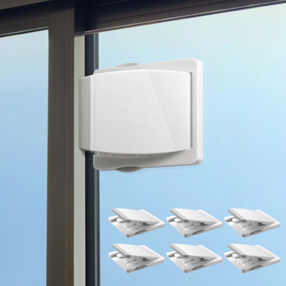 Picture of Sliding Door Lock, 6 Pack Child Safety Sliding Glass Door Lock for Sliding Glass Doors, Sliding Windows, Sliding Closet, etc. Easy to Installation Provides More Security for Your Baby and Pets